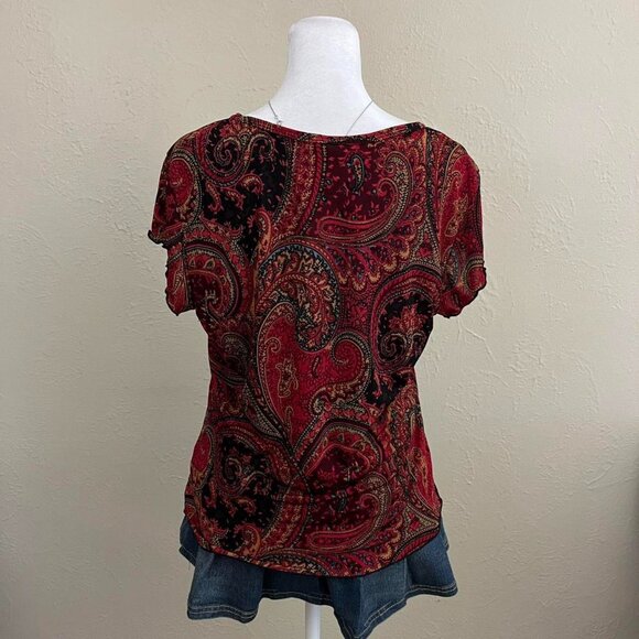 y2k paisley girly boho granola top - Picture 4 of 7